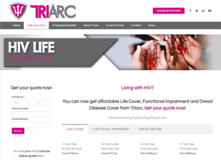 Triarc homepage