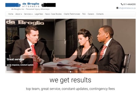 Michael de Broglio Attorneys homepage