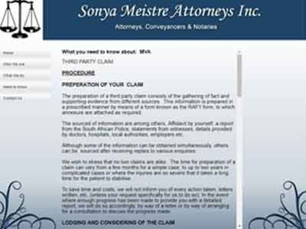Sonya Meistre Attorneys homepage
