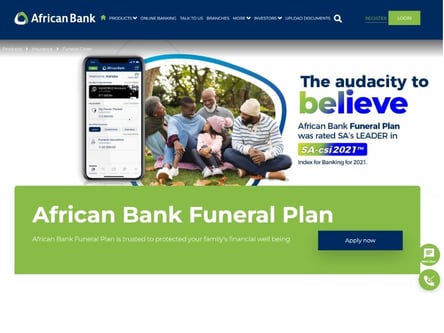 African Bank homepage