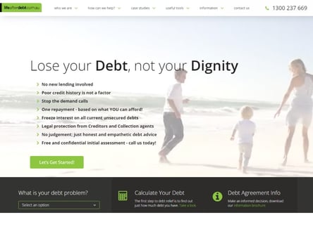 Life After Debt homepage