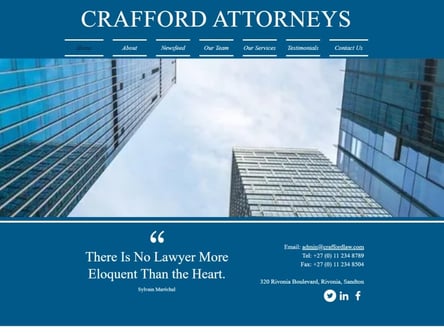 Crafford Attorneys homepage