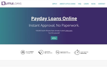 Little Loans homepage