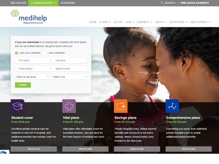 Medihelp homepage