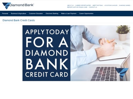 Diamond Bank homepage