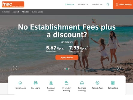 Macarthur Credit Union homepage