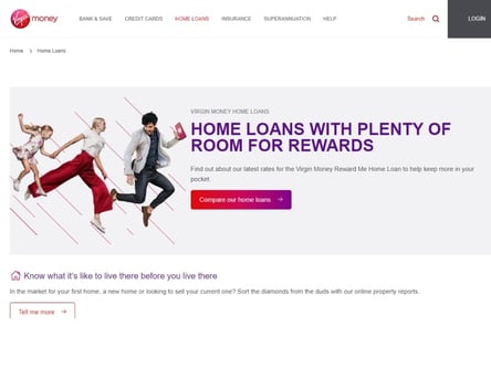 Virgin Money homepage