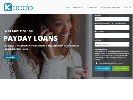 Koodo homepage