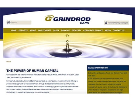 Grindrod Bank homepage