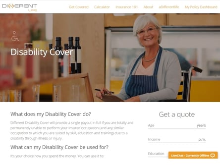 Different Life homepage