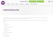 OUTsurance Critical illness cover