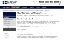 Federation University  Student loan