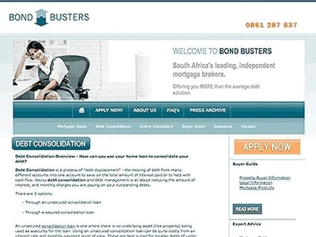 Bond Busters homepage