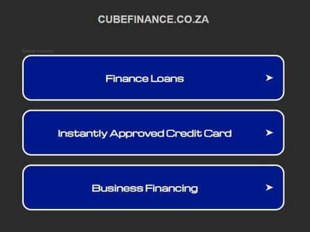 Cube Finance homepage