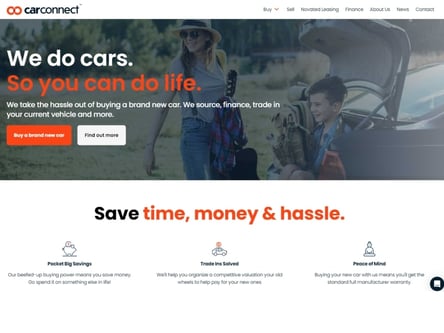 Car Connect homepage