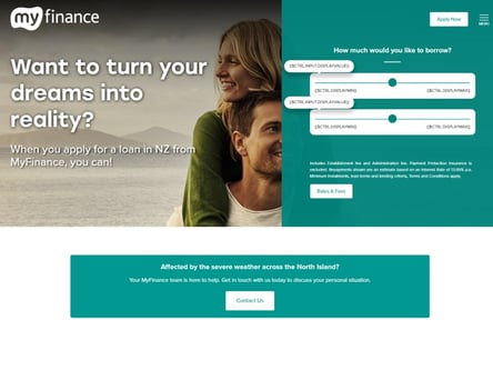 MyFinance homepage