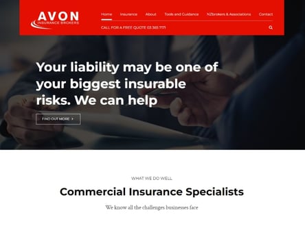 Avon Insurance homepage