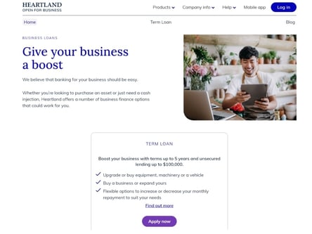 Heartland Bank homepage