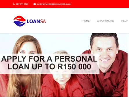 Loan SA homepage