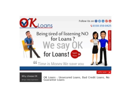 OK loans homepage