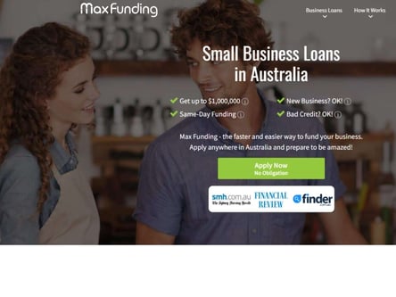 Max Funding homepage