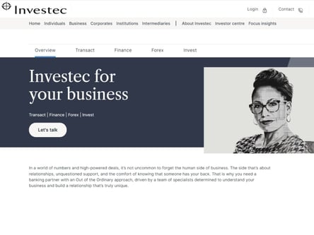 Investec homepage