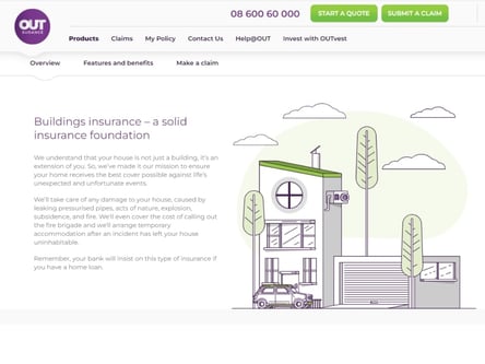 OUTsurance homepage