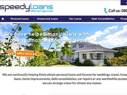 Speedy Loans homepage