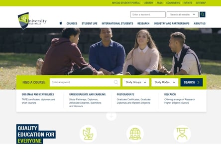 CQ University homepage