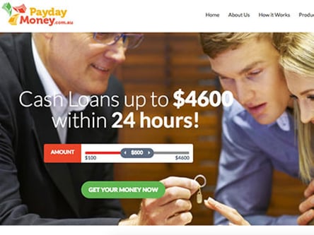 Payday Money homepage