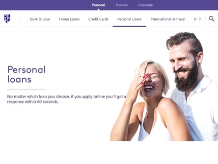 Bank of Melbourne homepage