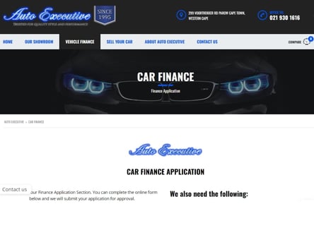 Auto Executive homepage