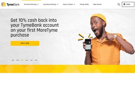 Tyme Bank homepage
