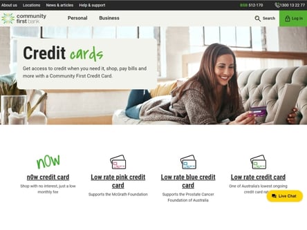 Community First Credit Union homepage