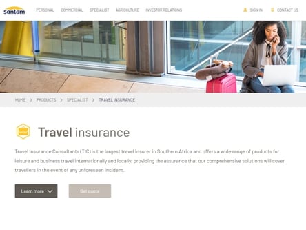 Santam homepage