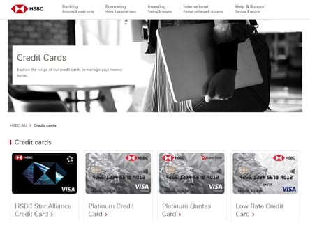 HSBC Bank homepage