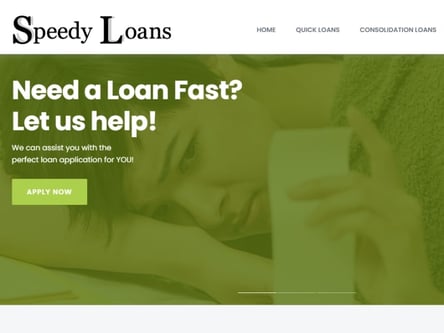 Speedy Loans  homepage