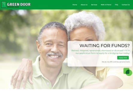 Green Door Bridging Loans homepage