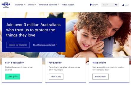 NRMA Car Loans homepage