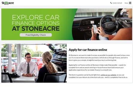 Stoneacre homepage
