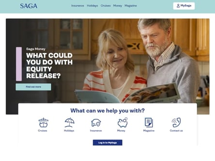 Saga homepage