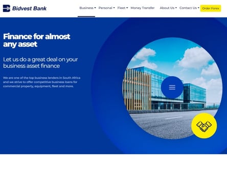 Bidvest Bank homepage