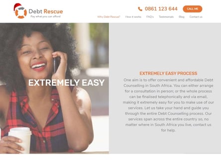 Debt Rescue homepage