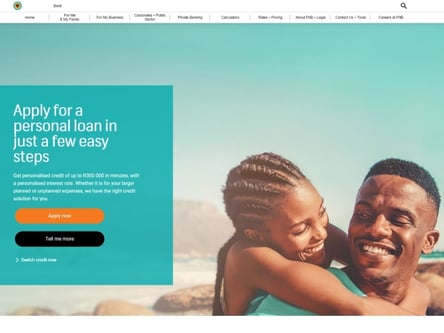 FNB Loans homepage