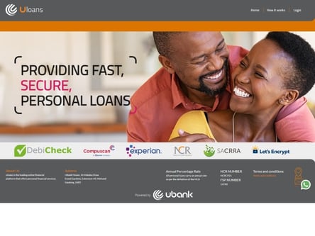 uBank homepage