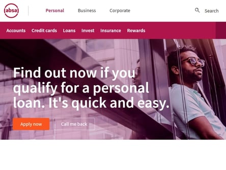 ABSA Loans homepage