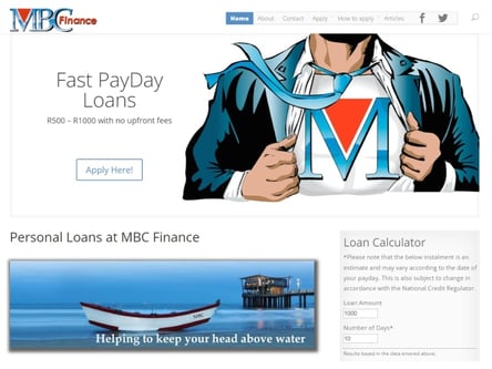 MBC Finance homepage
