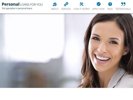 Personal Loans Now homepage