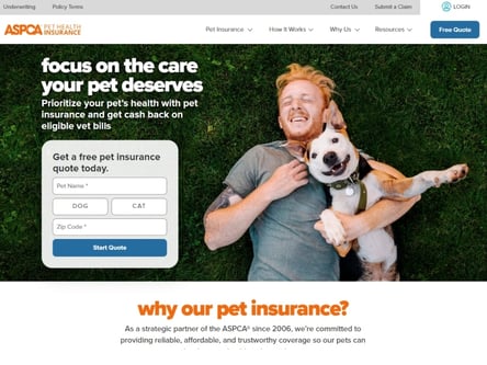 ASPCA homepage