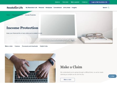 Resolution Life homepage